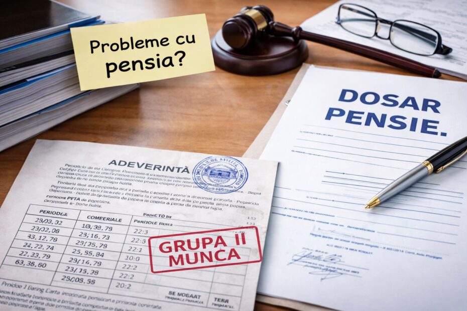 probleme pensie adeverinta vechime grupa 2 munca